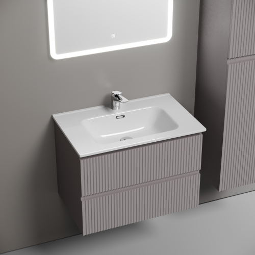 Тумба под раковину Sancos SNOB R SNR70SM 69х45х50 подвесная цвет бежевый - фото 4